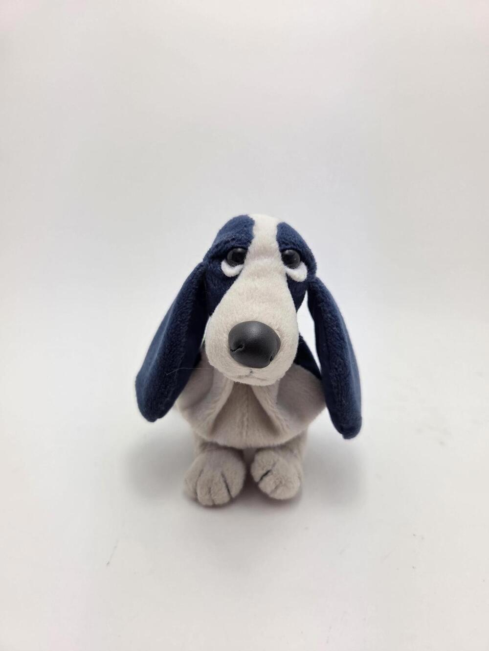 Vintage Applause Navy Basset Hound Dog Bean Bag Plush Vintage (5 inch)